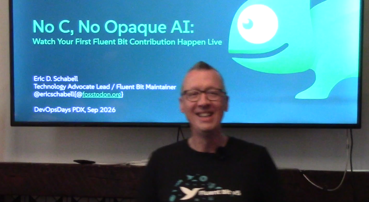 Eric starting his talk at the meetup